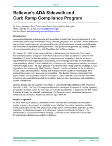 Bellevue’s ADA Sidewalk and Curb Ramp Compliance Program