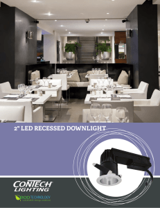 eco 2&#34; LED RECESSED DOWNLIGHT TECHNOLOGY sustainable energy solutions