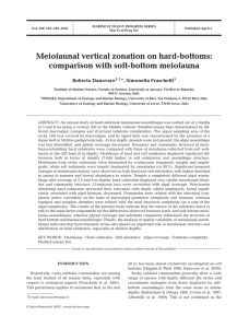 Meiofaunal vertical zonation on hard-bottoms: comparison with soft-bottom meiofauna *, Simonetta Fraschetti