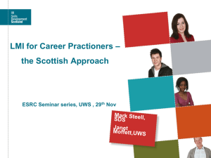 – LMI for Career Practioners the Scottish Approach