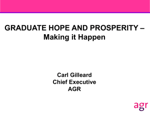 – GRADUATE HOPE AND PROSPERITY Making it Happen Carl Gilleard