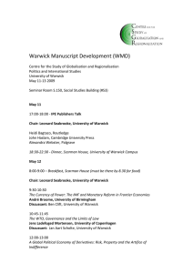 Warwick Manuscript Development (WMD)