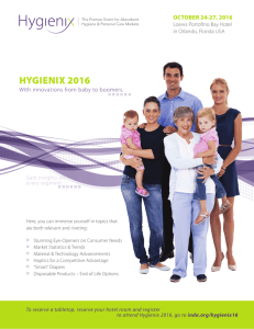 HYGIENIX 2016 »»»»»» » With innovations from baby to boomers.