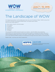 The Landscape of WOW June 7 – 10, 2016