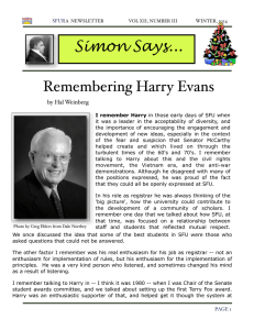Remembering Harry Evans Simon Says... by Hal Weinberg