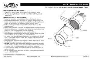 O2 Series Snoot/Accessory Holder: FA-41 INSTALLATION INSTRUCTIONS