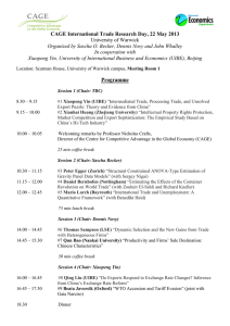 CAGE International Trade Research Day, 22 May 2013