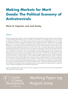 Making Markets for Merit Goods: The Political Economy of Antiretrovirals
