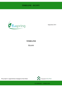 TIMELINE - EGYPT TIMELINE  E