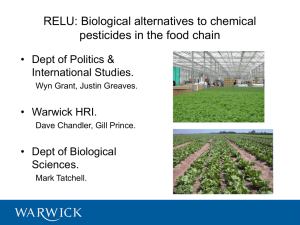 RELU: Biological alternatives to chemical pesticides in the food chain International Studies.