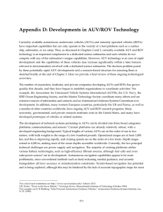Appendix D: Developments in AUV/ROV Technology