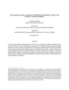The Long Run Economic Consequences of High-Stakes Examinations: Evidence from