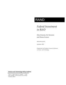 RAND Federal Investment in R&amp;D