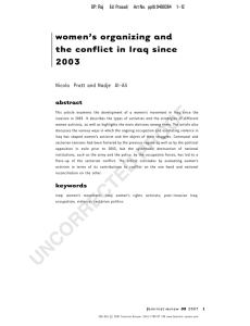 women’s organizing and the conflict in Iraq since 2003