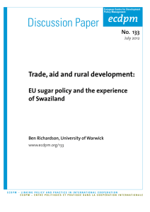 Discussion Paper Trade, aid and rural development: of Swaziland