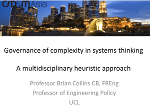 Governance of complexity in systems thinking  A multidisciplinary heuristic approach