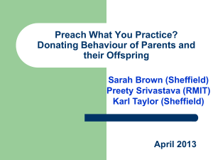 Preach What You Practice? Donating Behaviour of Parents and their Offspring