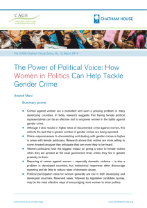 The Power of Political Voice: How Can Help Tackle Gender Crime