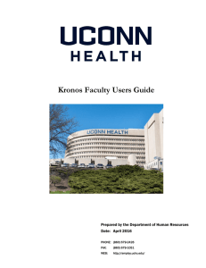 Kronos Faculty Users Guide  Prepared by the Department of Human Resources