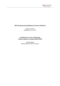 29th Voorburg Group Meeting on Services Statistics