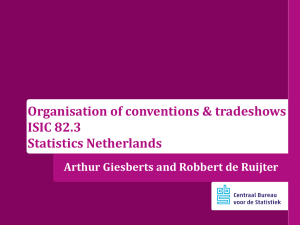 Organisation of conventions &amp; tradeshows - ISIC 82.3 Statistics Netherlands