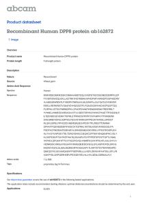 Recombinant Human DPP8 protein ab162872 Product datasheet 1 Image Overview