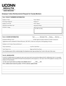 Employee Tuition Reimbursement Request for Faculty Members