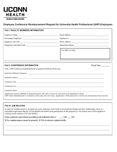 Employee Conference Reimbursement Request for University Health Professional (UHP) Employees