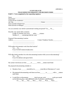 UCONN HEALTH TELECOMMUTING REQUEST AND DECISION FORM