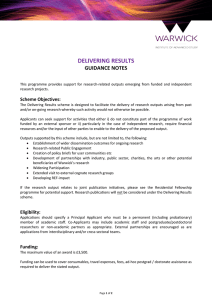 DELIVERING RESULTS GUIDANCE NOTES