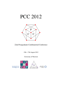 PCC 2012 P C 22nd Postgraduate Combinatorial Conference