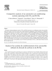 Comparitive analysis of an automotive air conditioning systems operating with CO