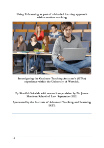 Using E-Learning as part of  a blended learning approach