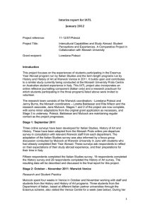 Interim report for IATL January 2012