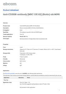 Anti-CD200R antibody [MRC OX102] (Biotin) ab34098 Product datasheet Overview Product name