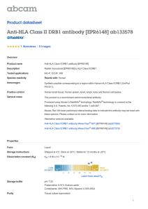 Anti-HLA Class II DRB1 antibody [EPR6148] ab133578 Product datasheet 1 Abreviews 5 Images