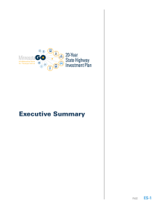 Executive Summary 20-Year State Highway Investment Plan