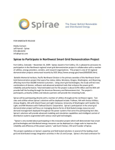 Spirae to Participate in Northwest Smart Grid Demonstration Project