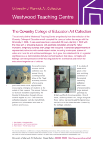 Westwood Teaching Centre The Coventry College of Education Art Collection