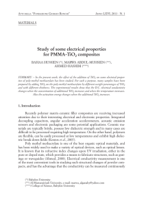 Study of some electrical properties for PMMA-TiO composites MATERIALS