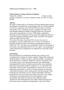 Clinical Study on Cholera Patients in Babylon Moneen M. Al-Shok