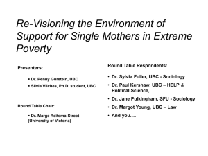 Re-Visioning the Environment of Support for Single Mothers in Extreme Poverty