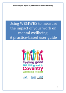 Using WEMWBS to measure the impact of your work on mental wellbeing: