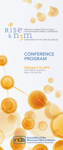 CONFERENCE PROGRAM February 9-12, 2015 Hilton Miami Downtown