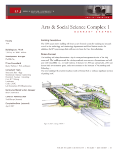 Arts &amp; Social Science Complex 1  Building Description
