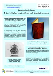 Commercial Medicine: Britain in the late nineteenth and early twentieth centuries