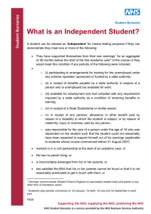 What is an Independent Student?