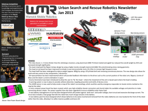 Urban Search and Rescue Robotics Newsletter Jan 2013