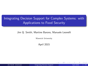 Integrating Decision Support for Complex Systems: with Applications to Food Security