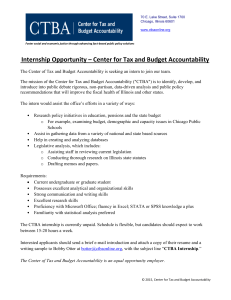 Internship Opportunity – Center for Tax and Budget Accountability